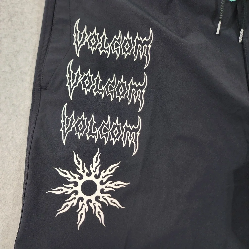 Volcom‎ About Time Liberators Boardshorts Mens 40 Black Teflon EcoElite Stretch